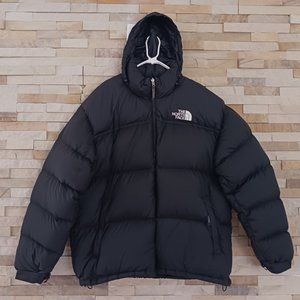 North Face Mens XXL Black Nuptse Jacket Retro Winter Goose Down Puffer Coat